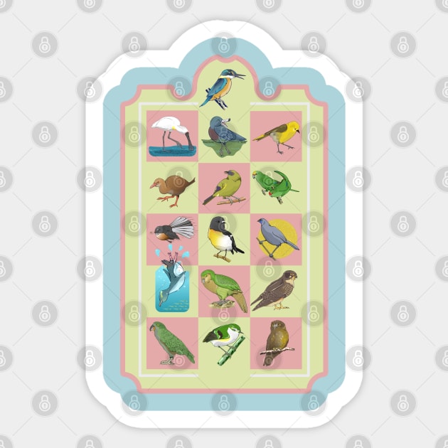 New Zealand BIRD PATTERN Sticker by mailboxdisco